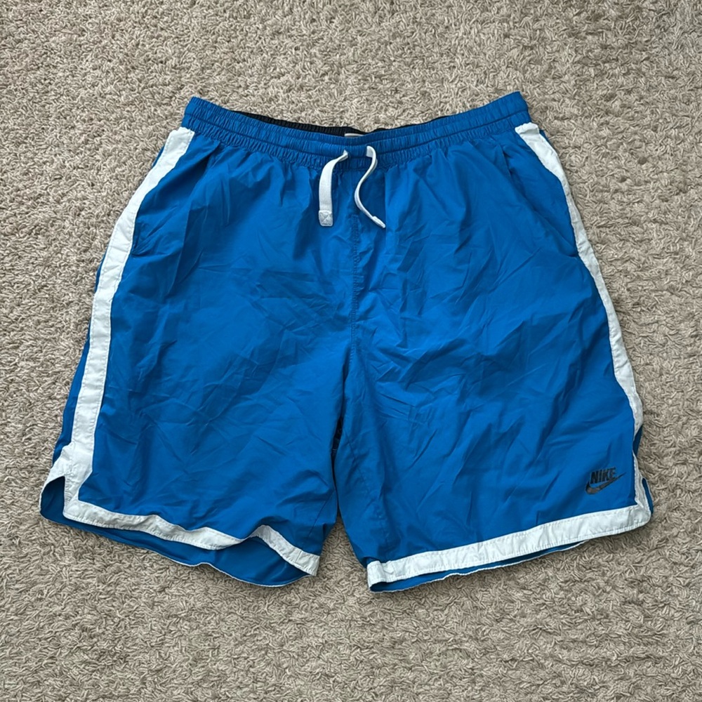 EUC Men’s Nike Blue/White Polyester Gym Work-out Shorts Size XXL